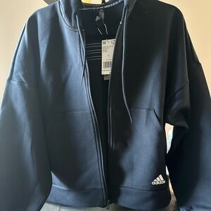 Adidas black hooded sweatshirt